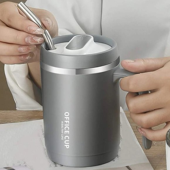 SafeSip 15.2oz Stainless Steel Cup, Mug With Lid & Straw - Picture 3 of 4